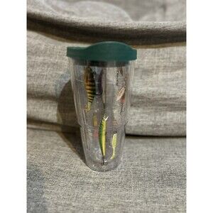 Tervis Tumbler 24 Oz Insulated Fishing Lures Green Lid